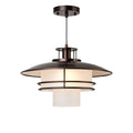 Lampa wisząca w stylu industrialnym z metalowymi detalami